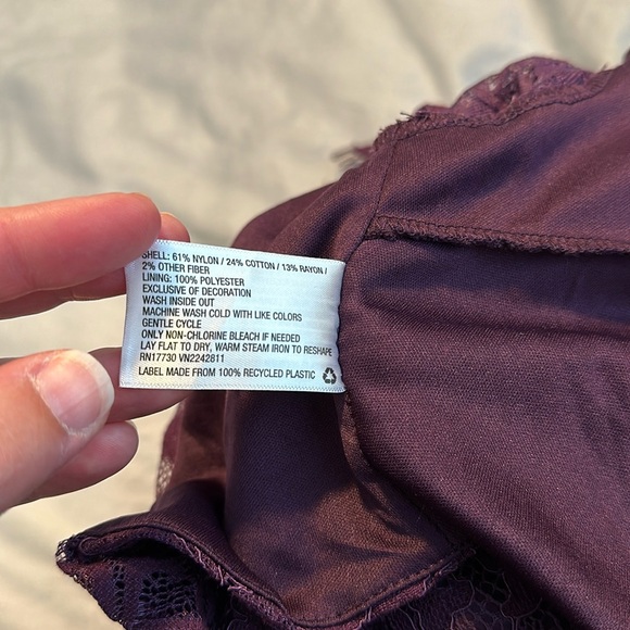 NWT XHILARATION purple romper size medium - Picture 6 of 14